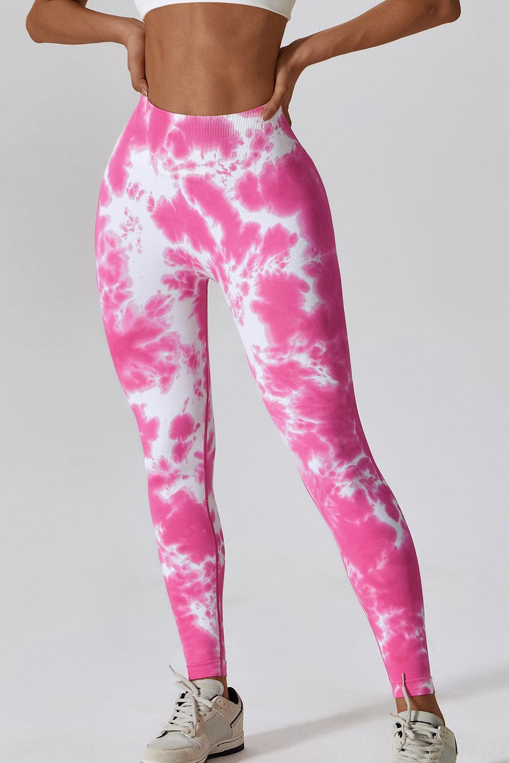 Sporty Chic High Waist Active Tie Dye Leggings - MXSTUDIO.COM