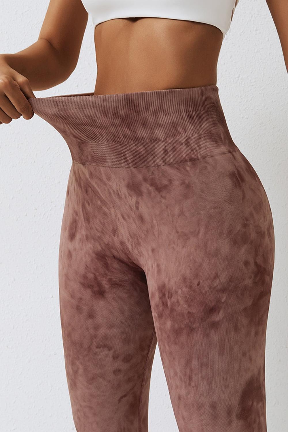 Sporty Chic High Waist Active Tie Dye Leggings - MXSTUDIO.COM