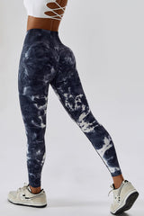 Sporty Chic High Waist Active Tie Dye Leggings - MXSTUDIO.COM