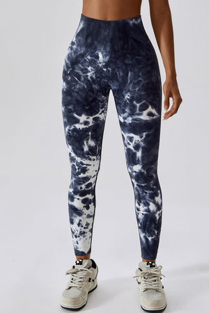 Sporty Chic High Waist Active Tie Dye Leggings - MXSTUDIO.COM