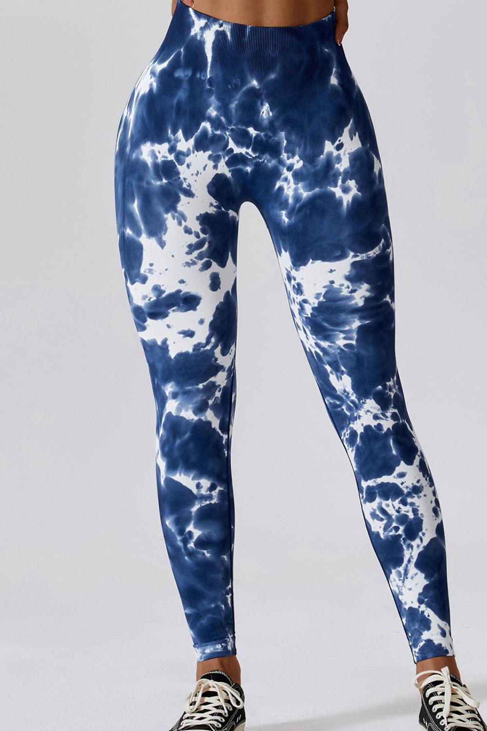 Sporty Chic High Waist Active Tie Dye Leggings - MXSTUDIO.COM