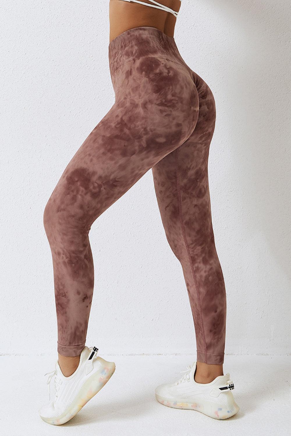 Sporty Chic High Waist Active Tie Dye Leggings - MXSTUDIO.COM
