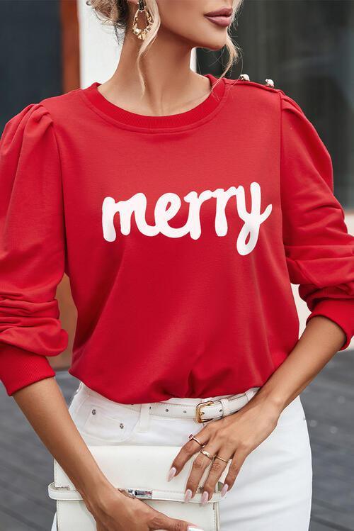 Spread Love And Happiness Red Merry Sweatshirt-MXSTUDIO.COM