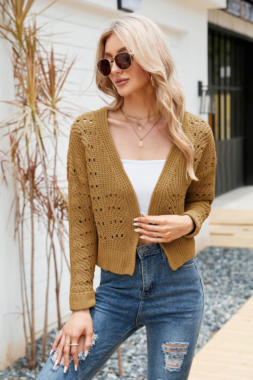 Sprightly Cropped Cardigan - MXSTUDIO.COM