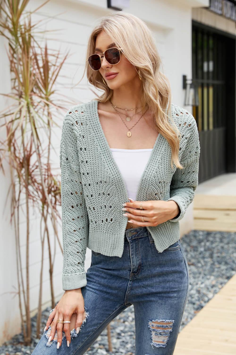 Sprightly Cropped Cardigan - MXSTUDIO.COM