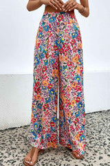 Spring Comfort High Waist Floral Wide Leg Pants - MXSTUDIO.COM