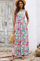 Spring Muse Sleeveless Floral Maxi Dress - MXSTUDIO.COM