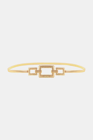 Square Shape Women's Zinc Alloy Buckle Iron Belt - MXSTUDIO.COM