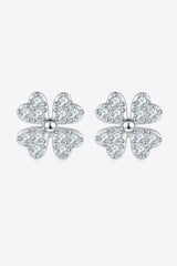 Stand Out Four Leaf Clover Moissanite Stud Earrings - MXSTUDIO.COM