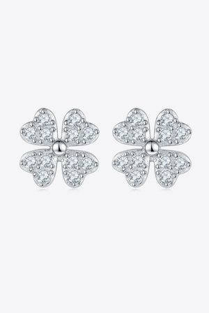 Stand Out Four Leaf Clover Moissanite Stud Earrings - MXSTUDIO.COM