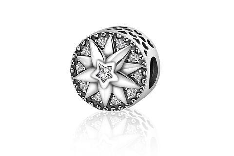 Star Design One Piece 925 Sterling Silver Bead Charm-MXSTUDIO.COM