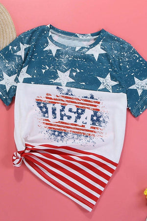 Stars and Stripes USA American Flag T Shirt - MXSTUDIO.COM