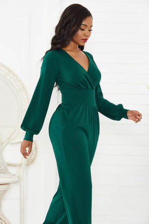 Statement Lantern Sleeves Jumpsuit - MXSTUDIO.COM