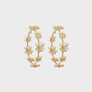 Stay Pretty Circle Shape Rhinestone Earrings-MXSTUDIO.COM