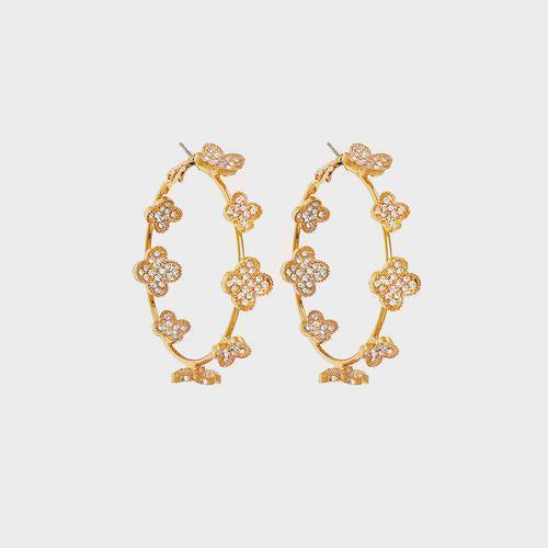 Stay Pretty Circle Shape Rhinestone Earrings-MXSTUDIO.COM