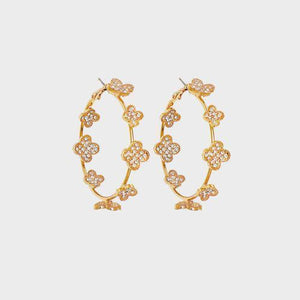 Stay Pretty Circle Shape Rhinestone Earrings-MXSTUDIO.COM