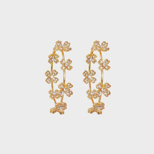 Stay Pretty Circle Shape Rhinestone Earrings-MXSTUDIO.COM