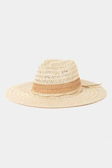 a straw hat on a white background