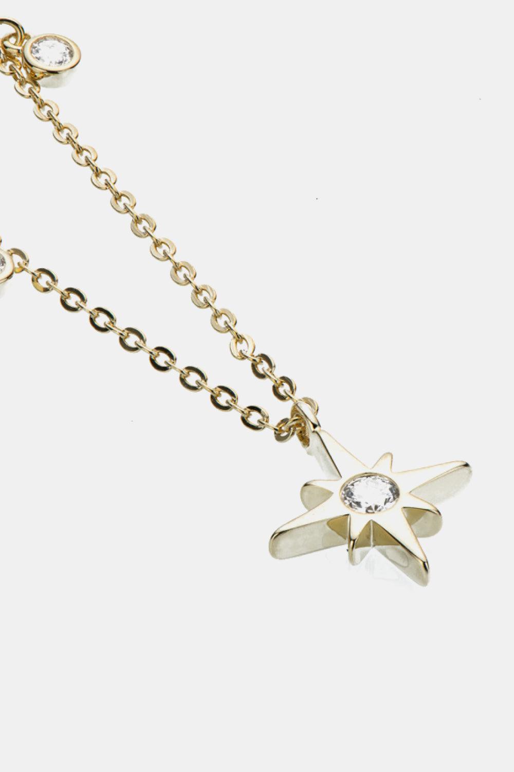 Steadfast North Star Pendant Moissanite Necklace - MXSTUDIO.COM