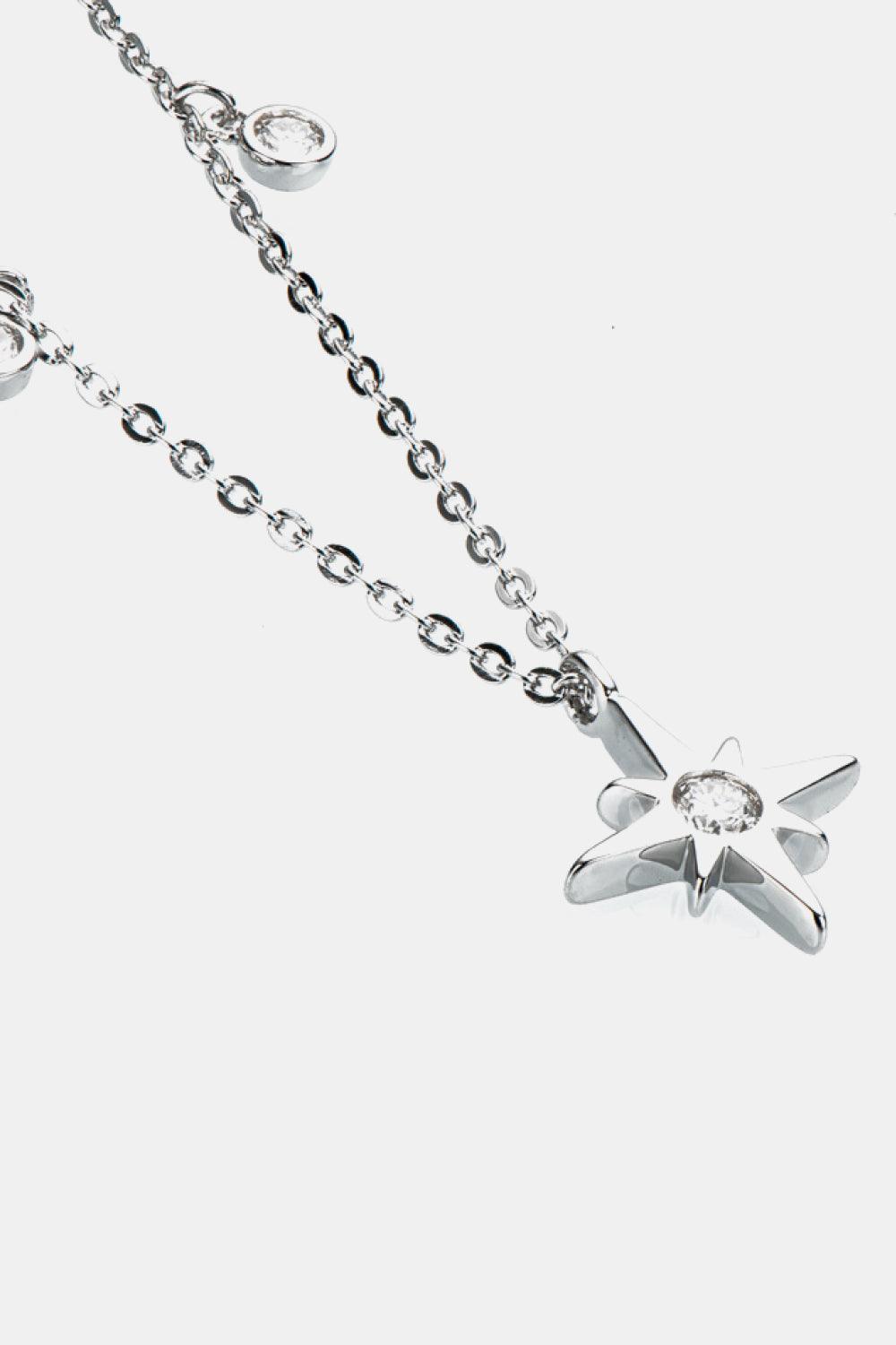 Steadfast North Star Pendant Moissanite Necklace - MXSTUDIO.COM