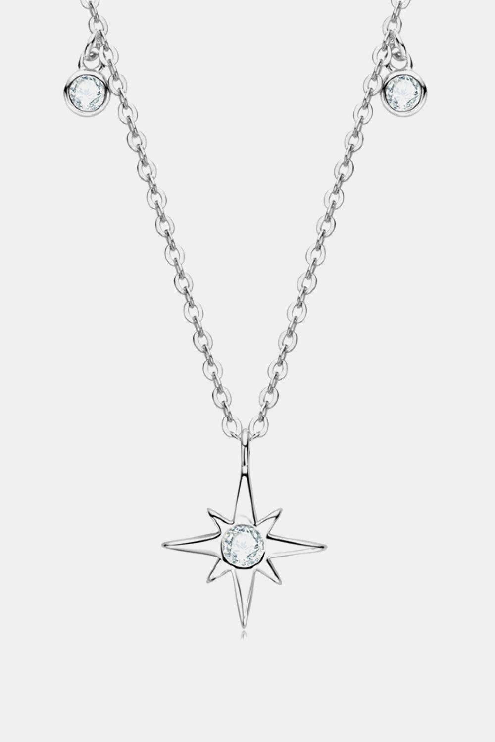 Steadfast North Star Pendant Moissanite Necklace - MXSTUDIO.COM