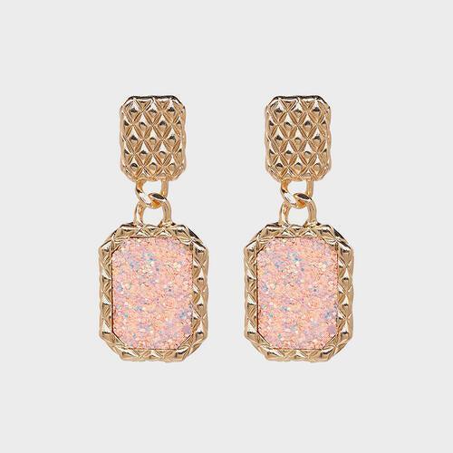 Steezy Alloy Rhinestone Dangle Earrings-MXSTUDIO.COM