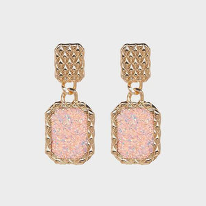 Steezy Alloy Rhinestone Dangle Earrings-MXSTUDIO.COM