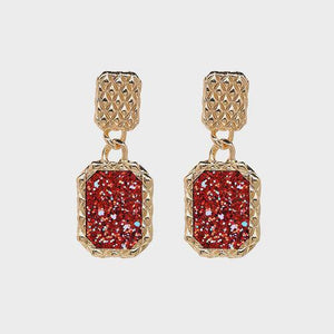 Steezy Alloy Rhinestone Dangle Earrings-MXSTUDIO.COM