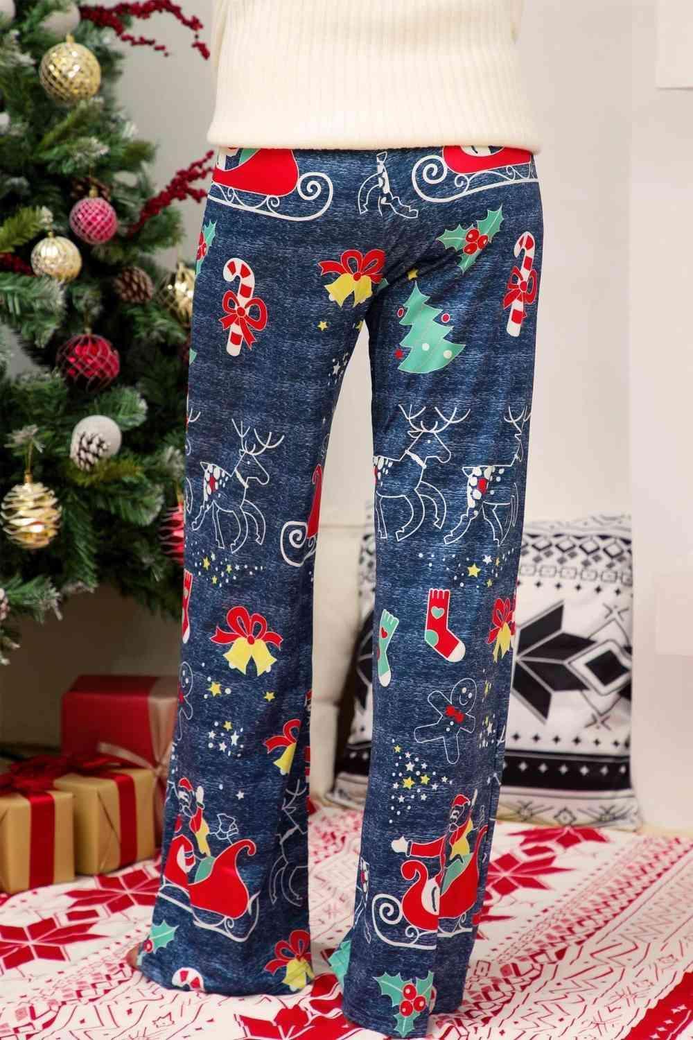 Straight Leg Christmas Lounge Pants - MXSTUDIO.COM