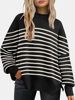 Street Style Crew Neck Oversized Knit Sweater-MXSTUDIO.COM