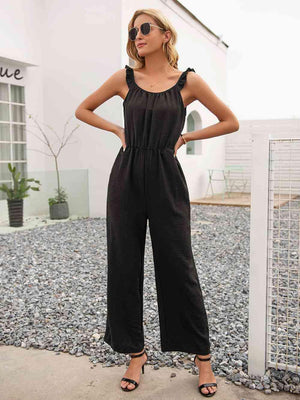 Stretchy Straight Leg Sleeveless Jumpsuit - MXSTUDIO.COM