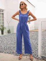 Stretchy Straight Leg Sleeveless Jumpsuit - MXSTUDIO.COM