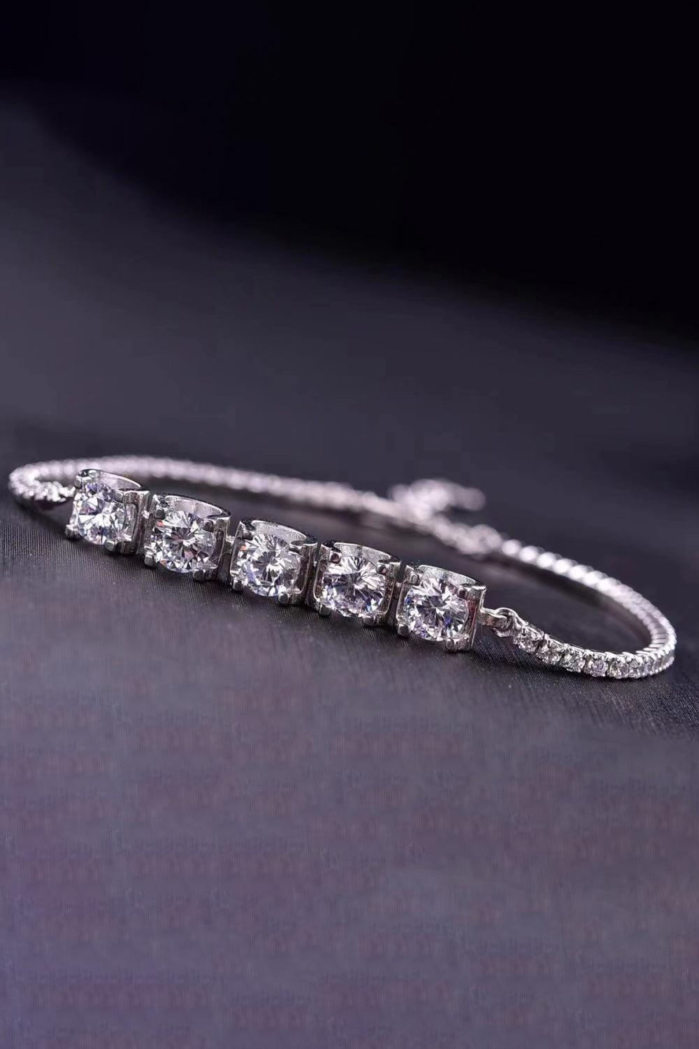 Striking Lobster Clasp 5 Carat Moissanite Bracelet - MXSTUDIO.COM