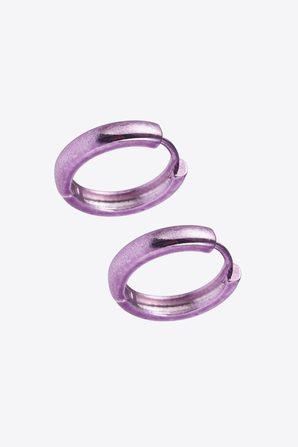 Strikingly Remarkable Lavender Huggie Earrings - MXSTUDIO.COM