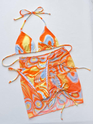 a bikini top with a tie on it