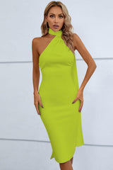 Strong Aura Halter Neck Bodycon Dress - MXSTUDIO.COM