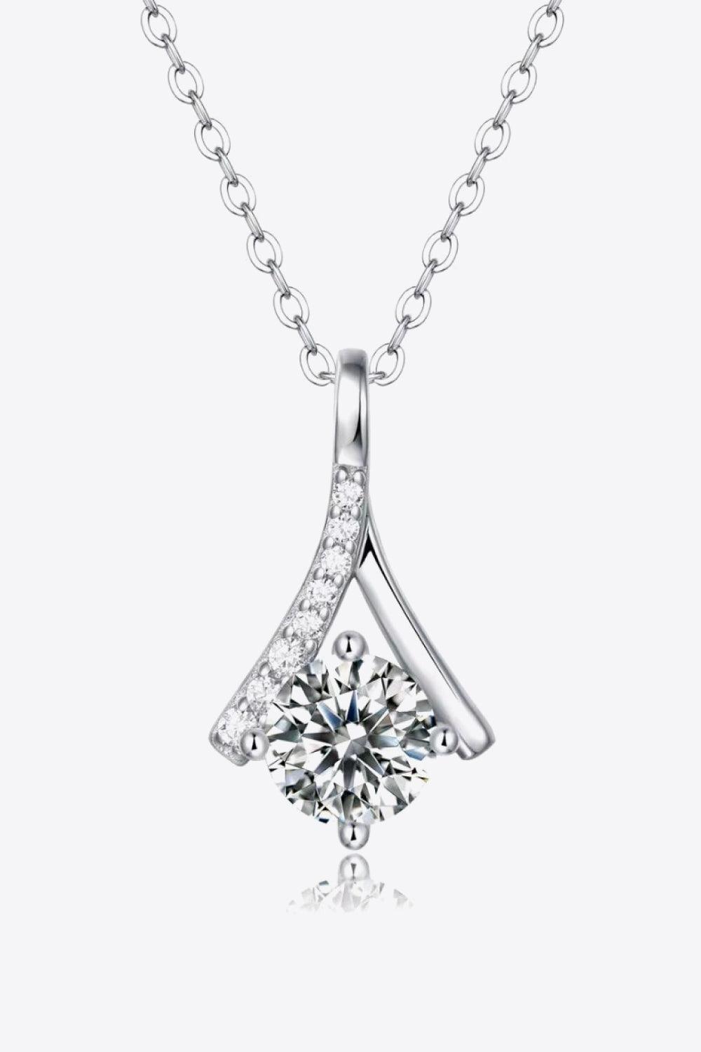 Stunner 1 Carat Moissanite Necklace Womens - MXSTUDIO.COM