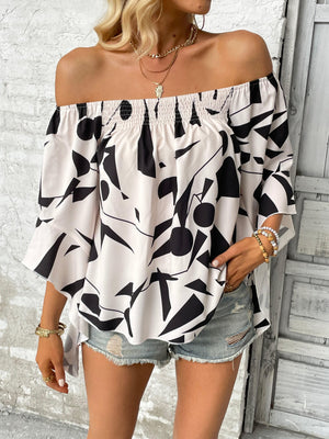 Stunner Off Shoulder Bell Sleeve Blouse - MXSTUDIO.COM