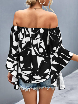 Stunner Off Shoulder Bell Sleeve Blouse - MXSTUDIO.COM