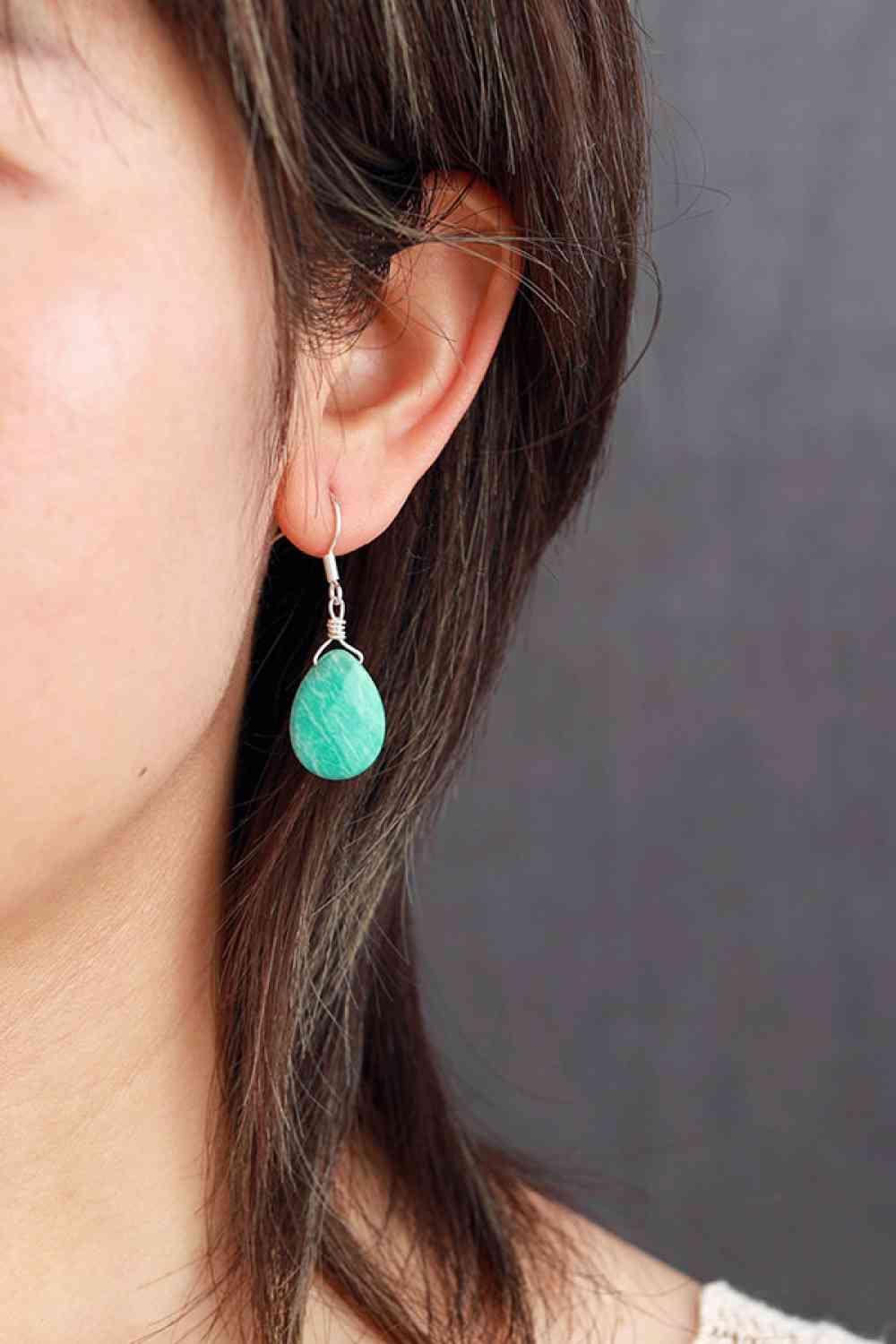 Style Staple Natural Stone Teardrop Earrings-MXSTUDIO.COM