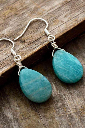 Style Staple Natural Stone Teardrop Earrings-MXSTUDIO.COM