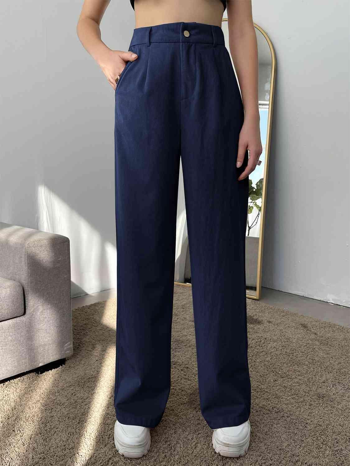 Stylish Getup High Waisted Straight Leg Women's Pants - MXSTUDIO.COM