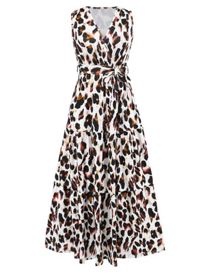 a dress with a leopard print on it