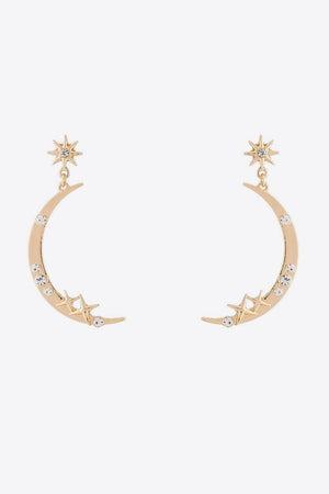 Sublime Zircon Star and Moon Earrings - MXSTUDIO.COM