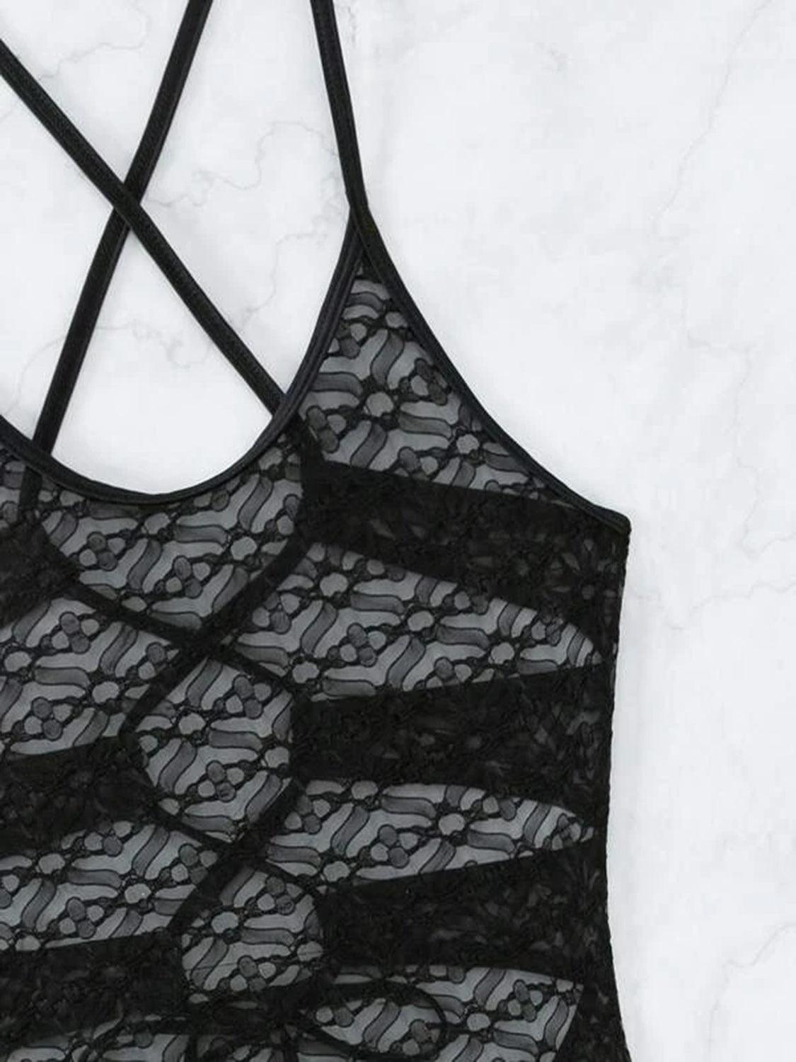 a women's bra top with a black lace design