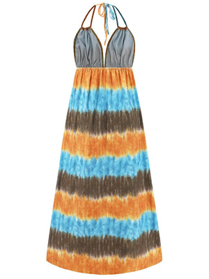 a dress with a tie dye pattern on it