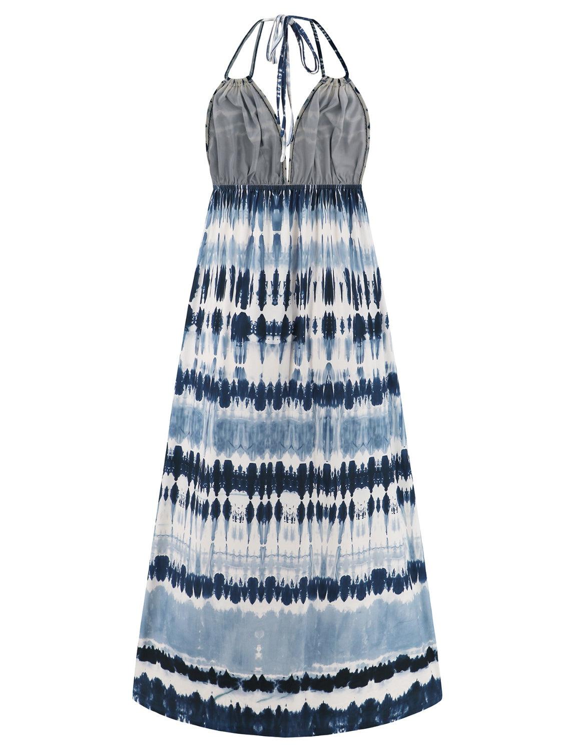 a dress with a tie dye pattern on it