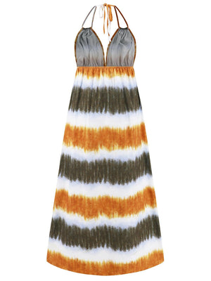 a dress with a tie dye pattern on it