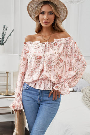 Summer Craze Floral Off Shoulder Blouse - MXSTUDIO.COM