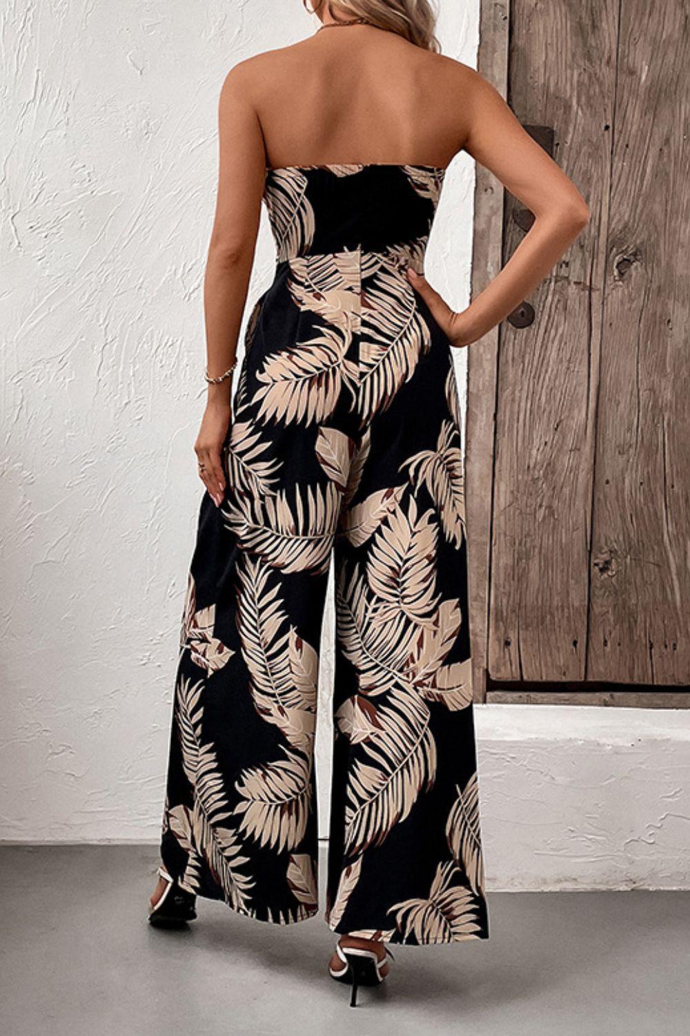 Summer Elegance Strapless Wide Leg Jumpsuit - MXSTUDIO.COM